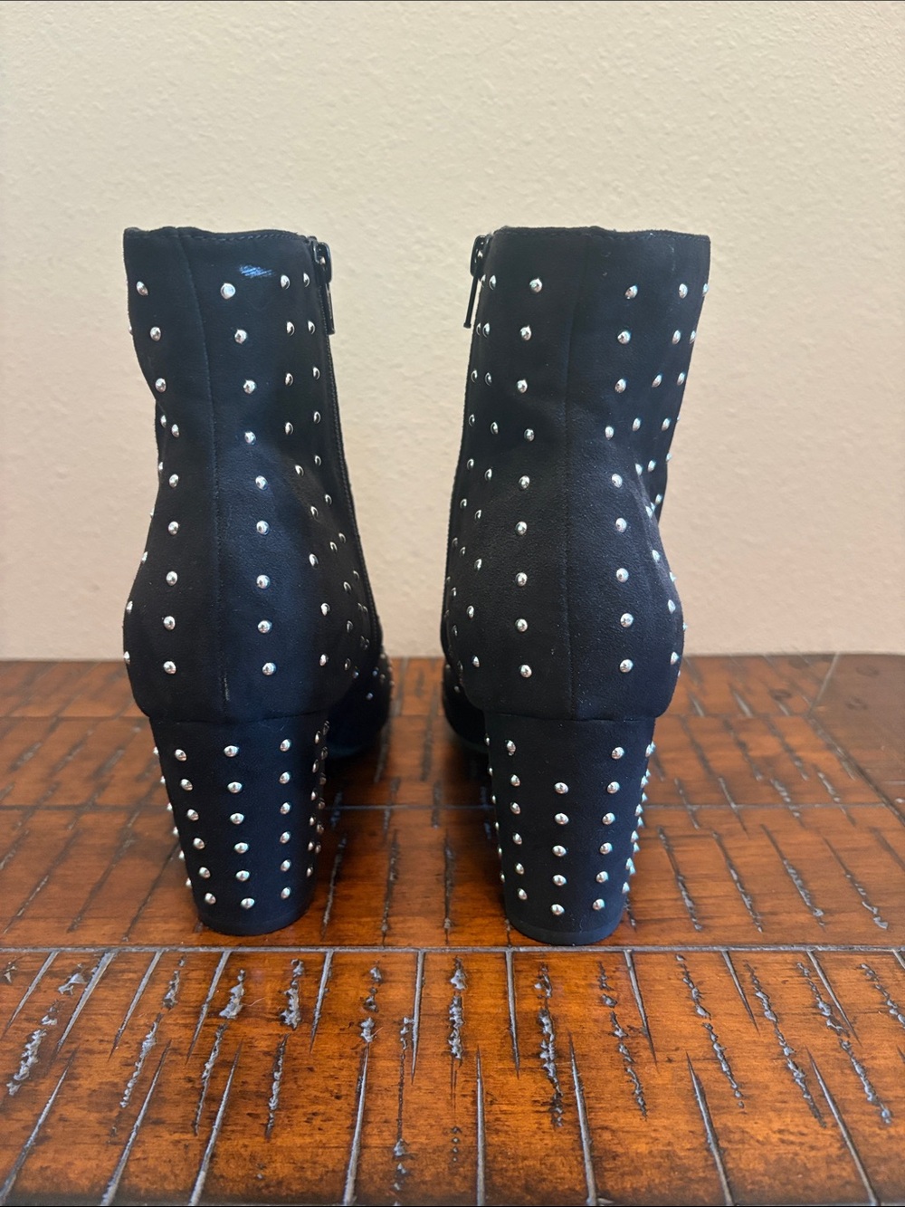 Worthington Black Studded Ankle Booties - Picture 2 of 9